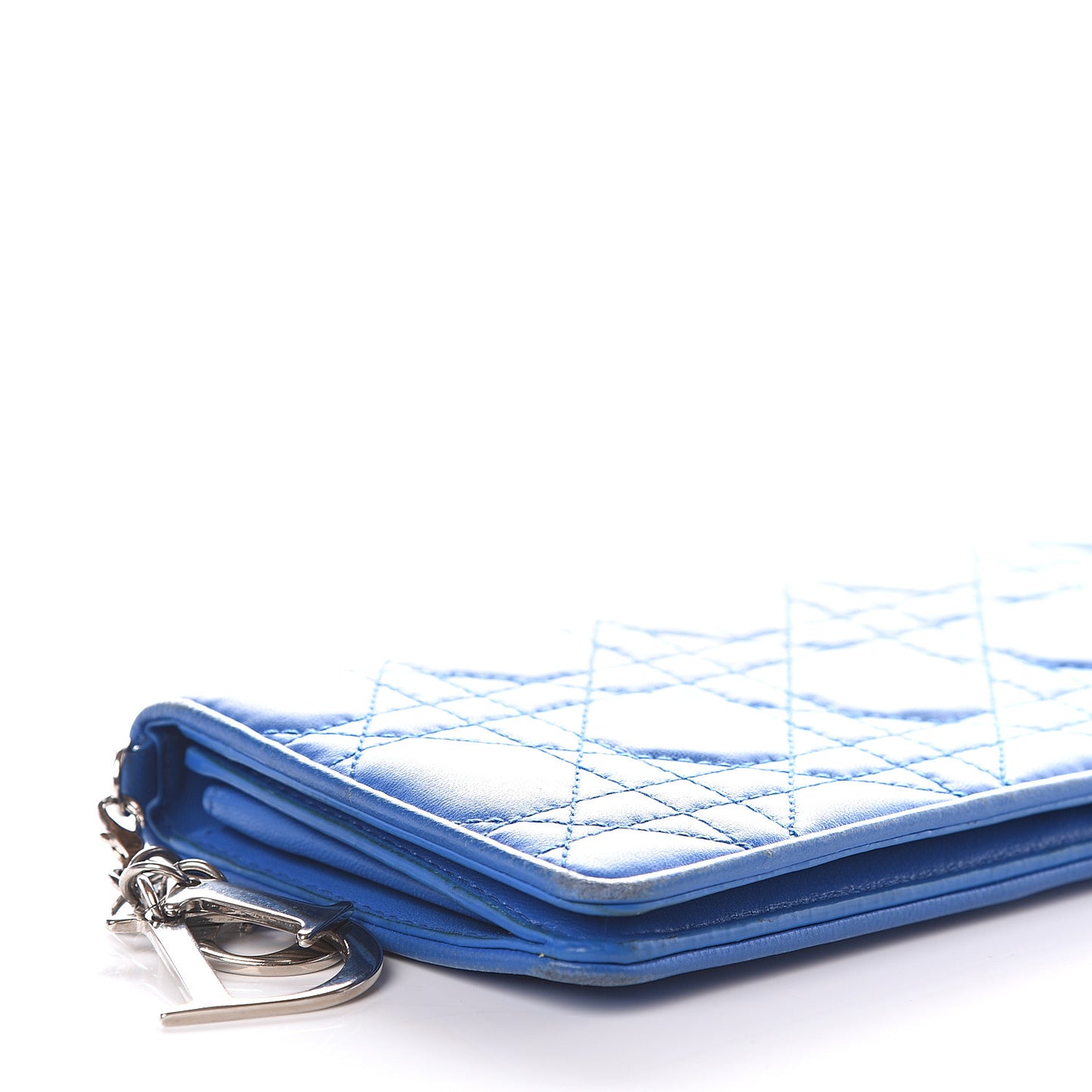 Lambskin Cannage Rendezvous Wallet Blue