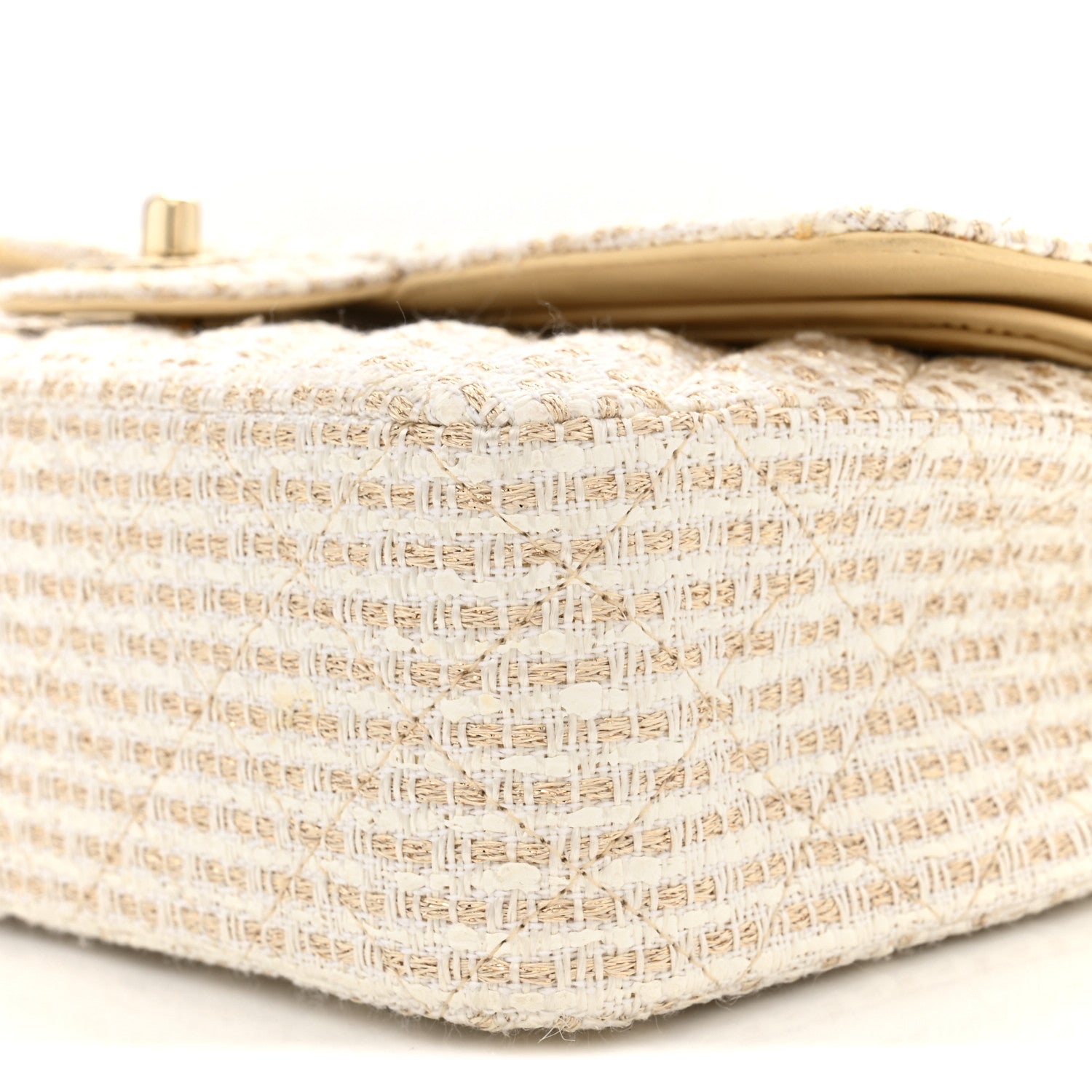 Chanel Tweed Medium Double Flap White 10 of 10