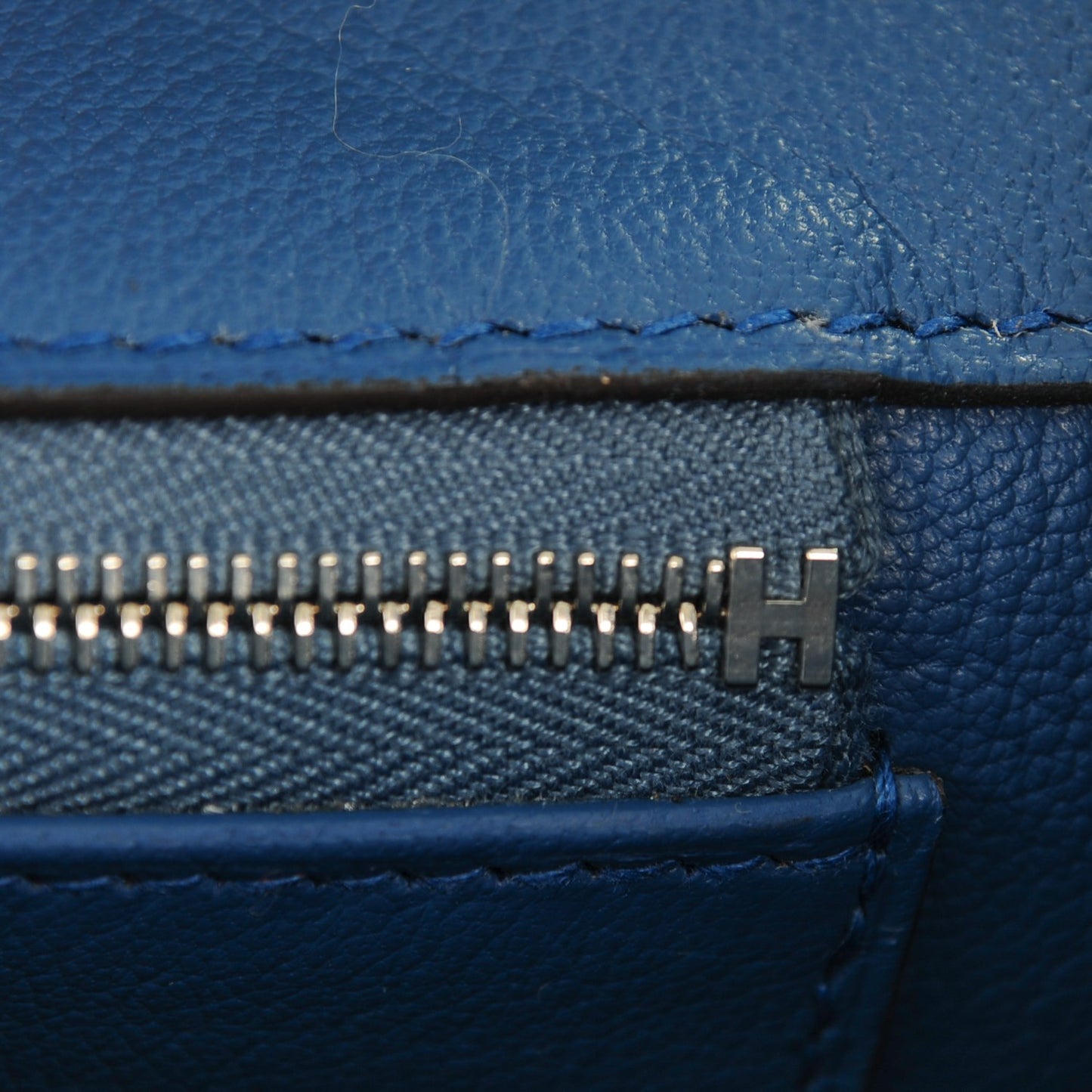 Togo Birkin 35 Gris Mouette Bleu Agate