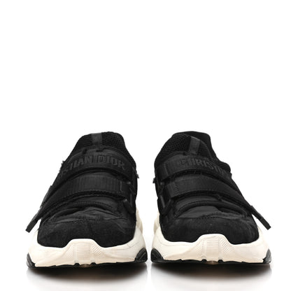 Christian Dior Shiny Oblique Technical Fabric Nylon Womens D-Wander Sneakers 36 Black White 2 of 7