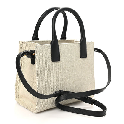 Versace Canvas Calfskin La Medusa Mini Tote Bag Beige 3 of 9