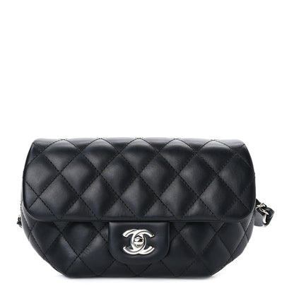 Chanel Calfskin Quilted CC Uniform Flap Belt Bag Black 1 of 10