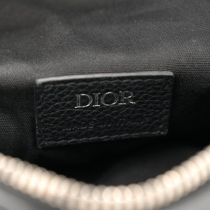 Christian Dior Grained Calfskin Mens Saddle Bag Black 6 of 14