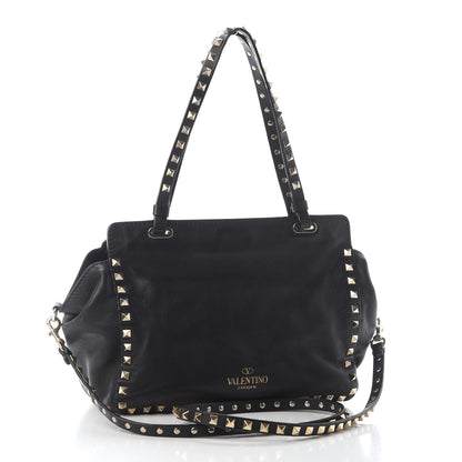 Valentino Garavani Vitello Small Rockstud Tote Black 3 of 8