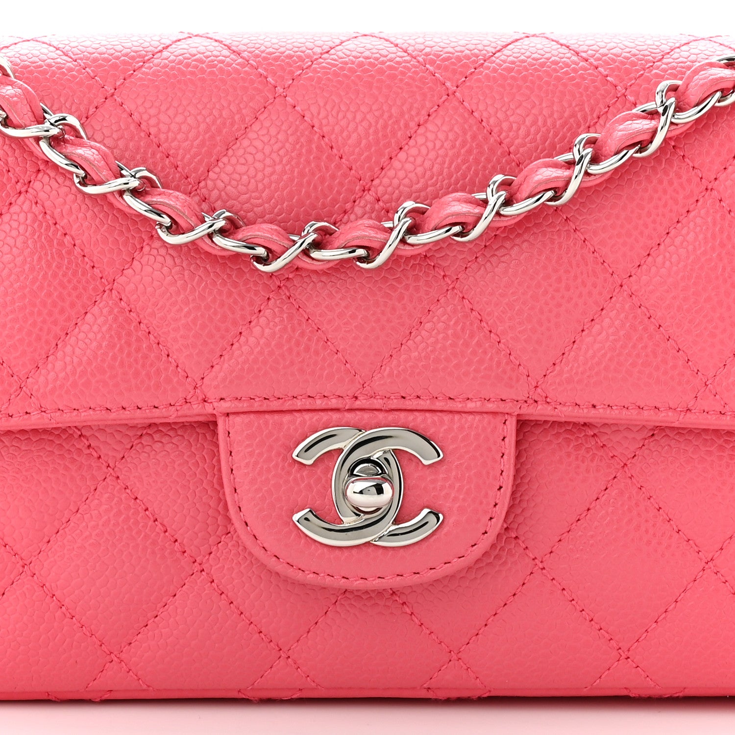 Chanel Caviar Quilted East West Flap Pink 8 of 10