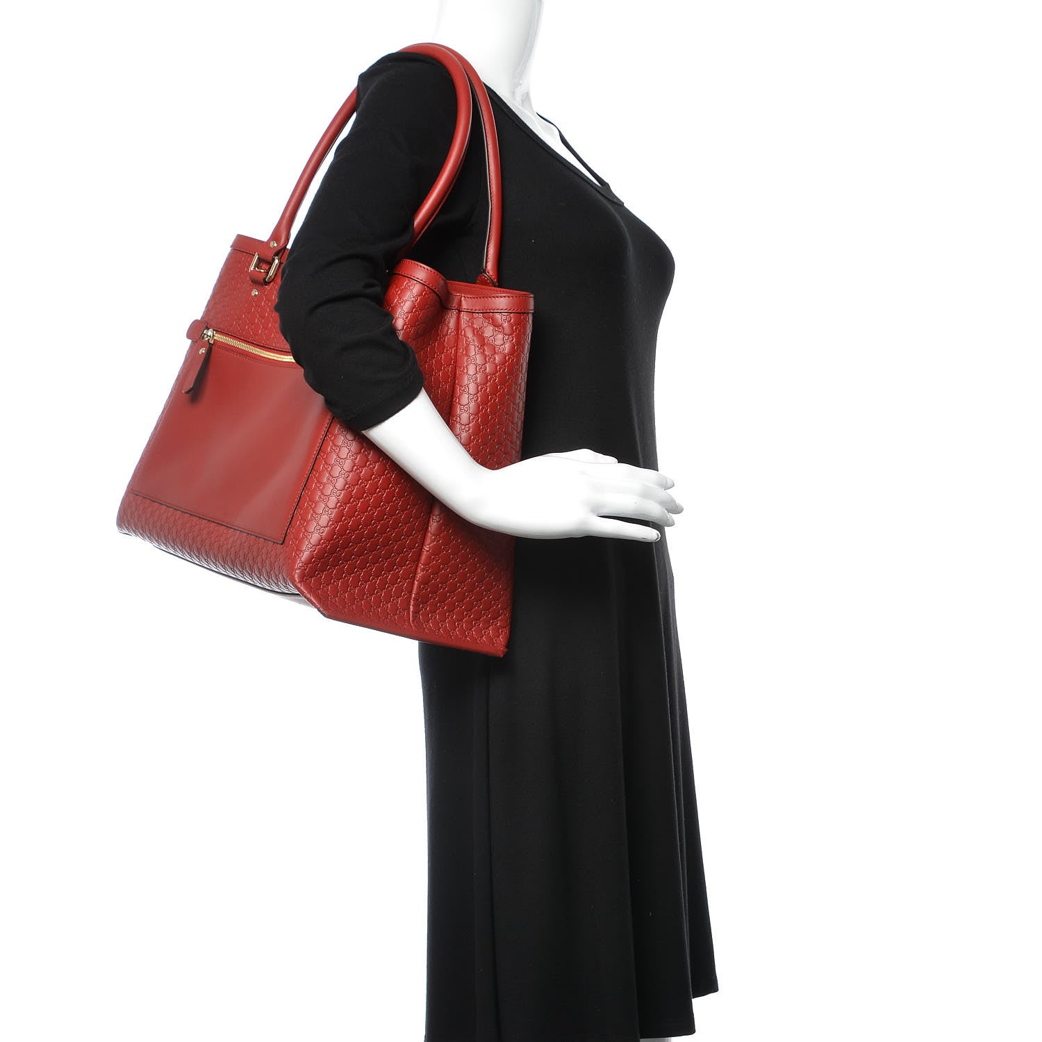 Gucci Soft Microguccissima Large Tote Red 3 of 10