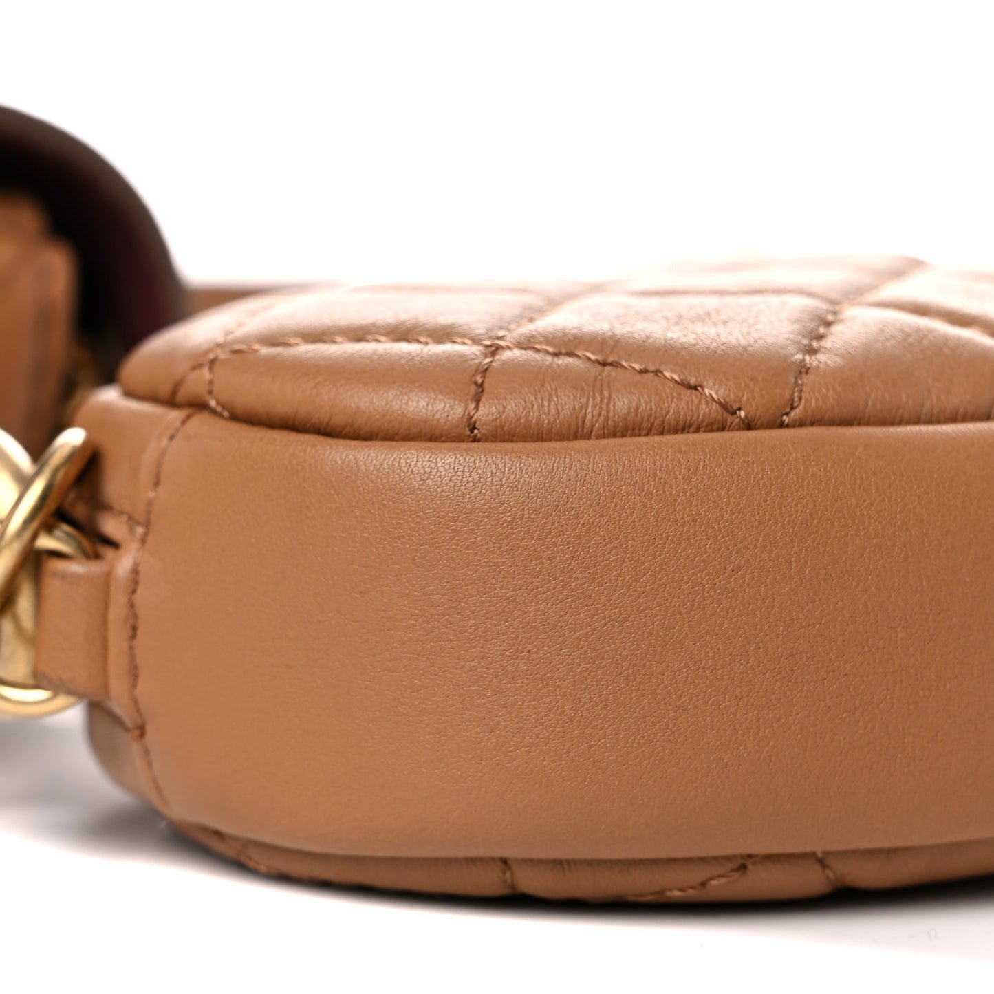 Calfskin Quilted Multi Pouching Flap And Coin Purse Beige