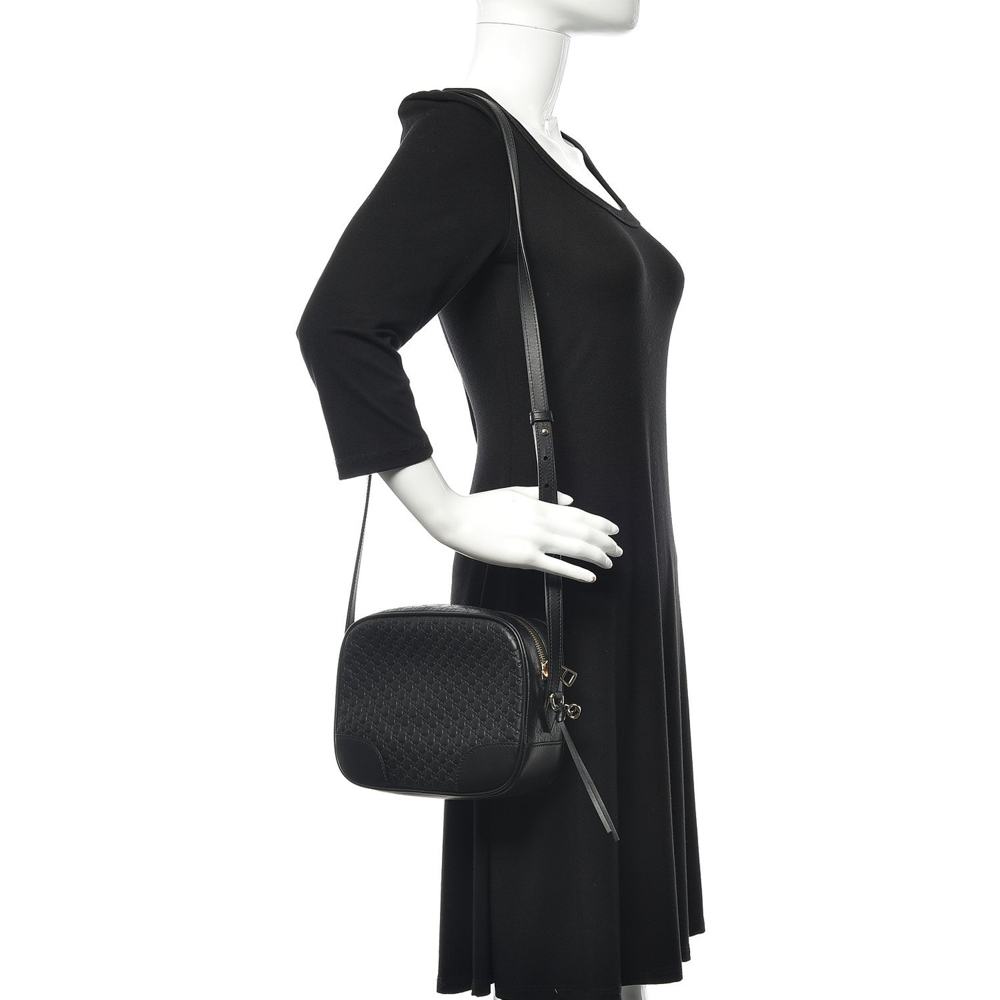 Microguccissima Mini Bree Messenger Bag Black