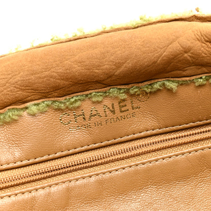Chanel Suede Shearling Shoulder Bag Light Brown 6 of 10