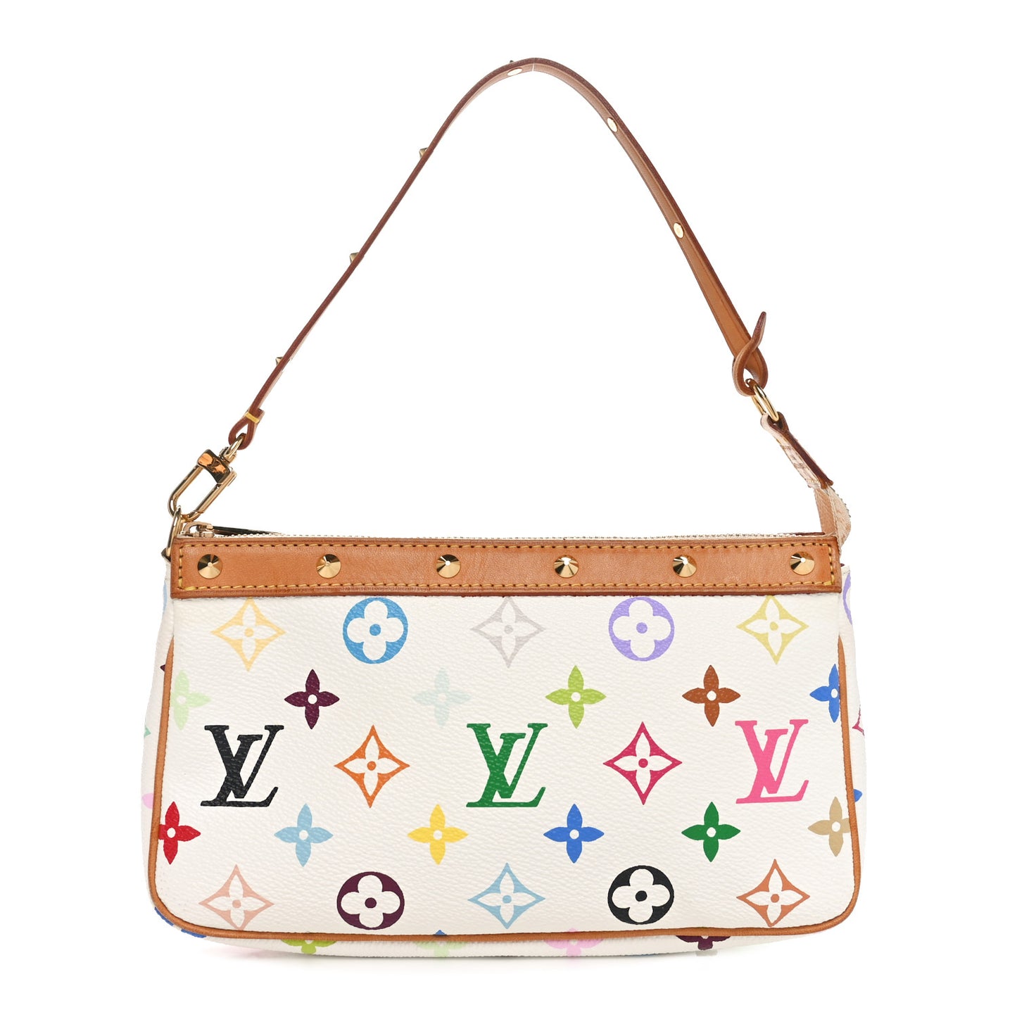 Monogram Multicolor Pochette Accessories White