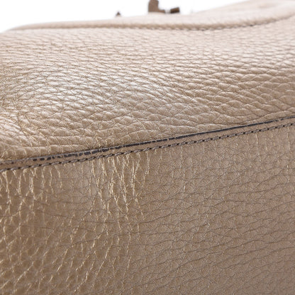 Gucci Metallic Pebbled Calfskin Medium Soho Chain Shoulder Bag Golden Beige 12 of 12