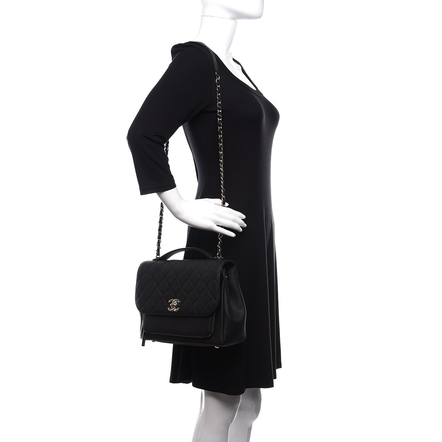 Chanel Caviar Quilted Large Business Affinity Flap Black 2 of 11