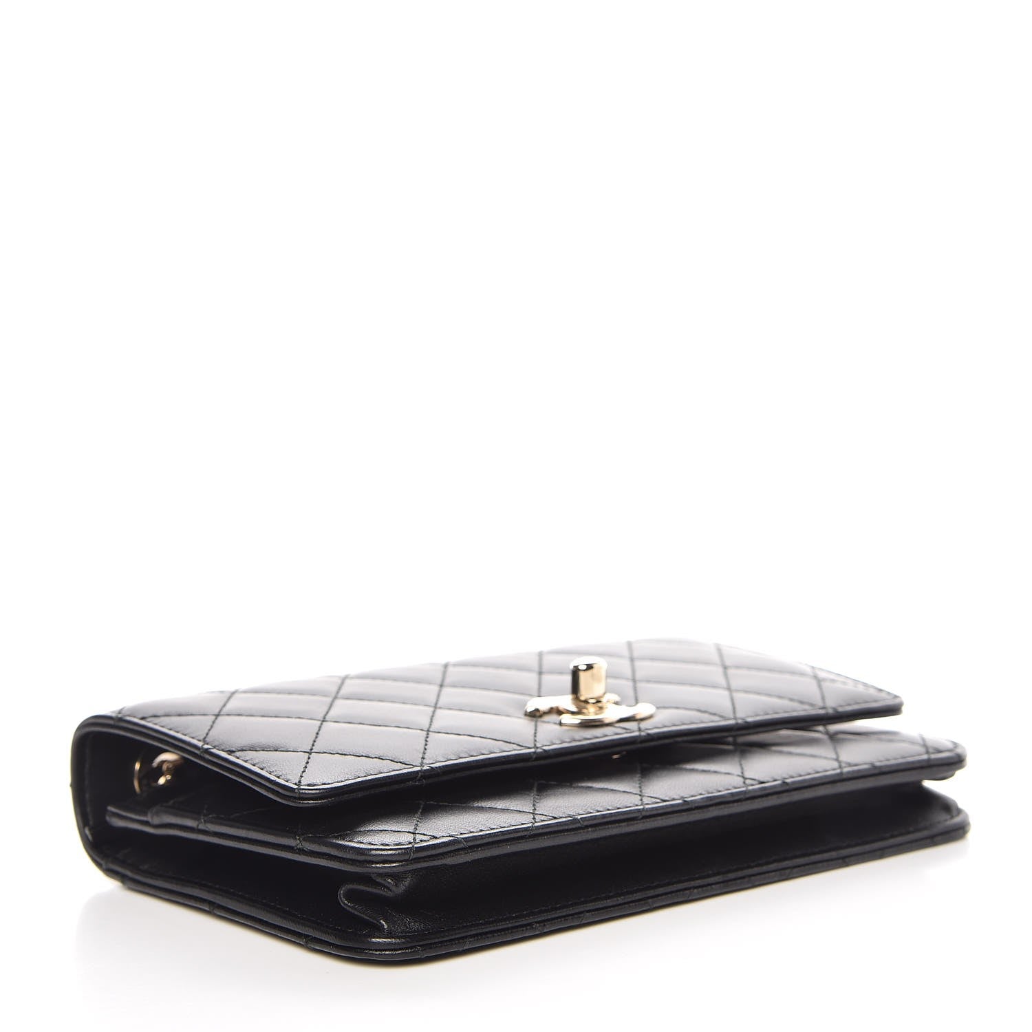 Chanel Lambskin Quilted Trendy CC Wallet On Chain WOC Black 4 of 10