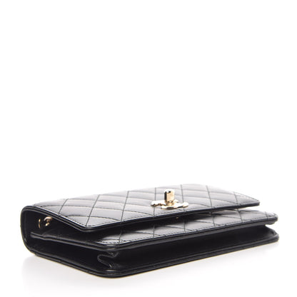 Chanel Lambskin Quilted Trendy CC Wallet On Chain WOC Black 4 of 10