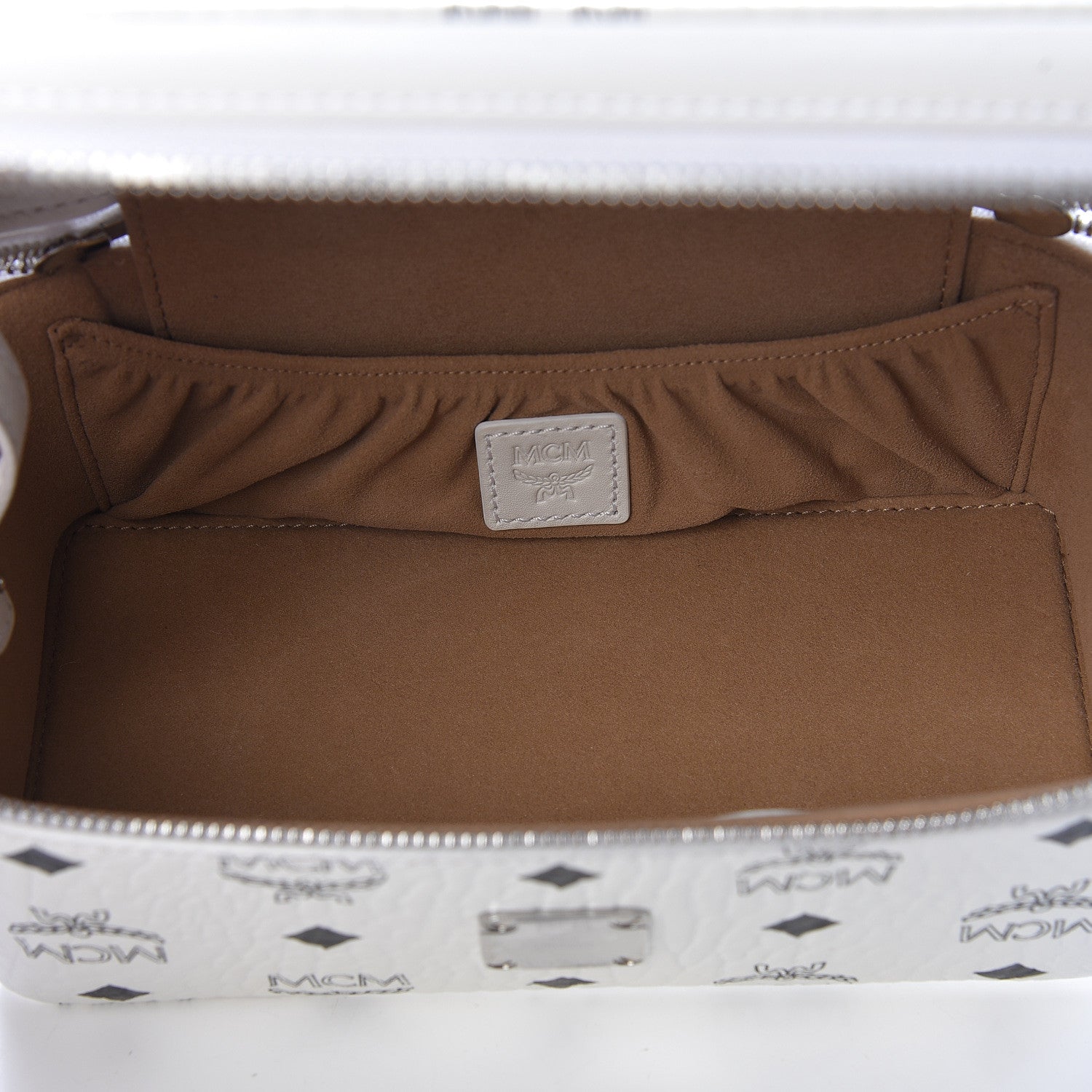 MCM Visetos Vanity Case White 4 of 6