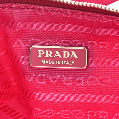 Prada Tessuto Nylon Saffiano Barrel Pochette Pink 5 of 7