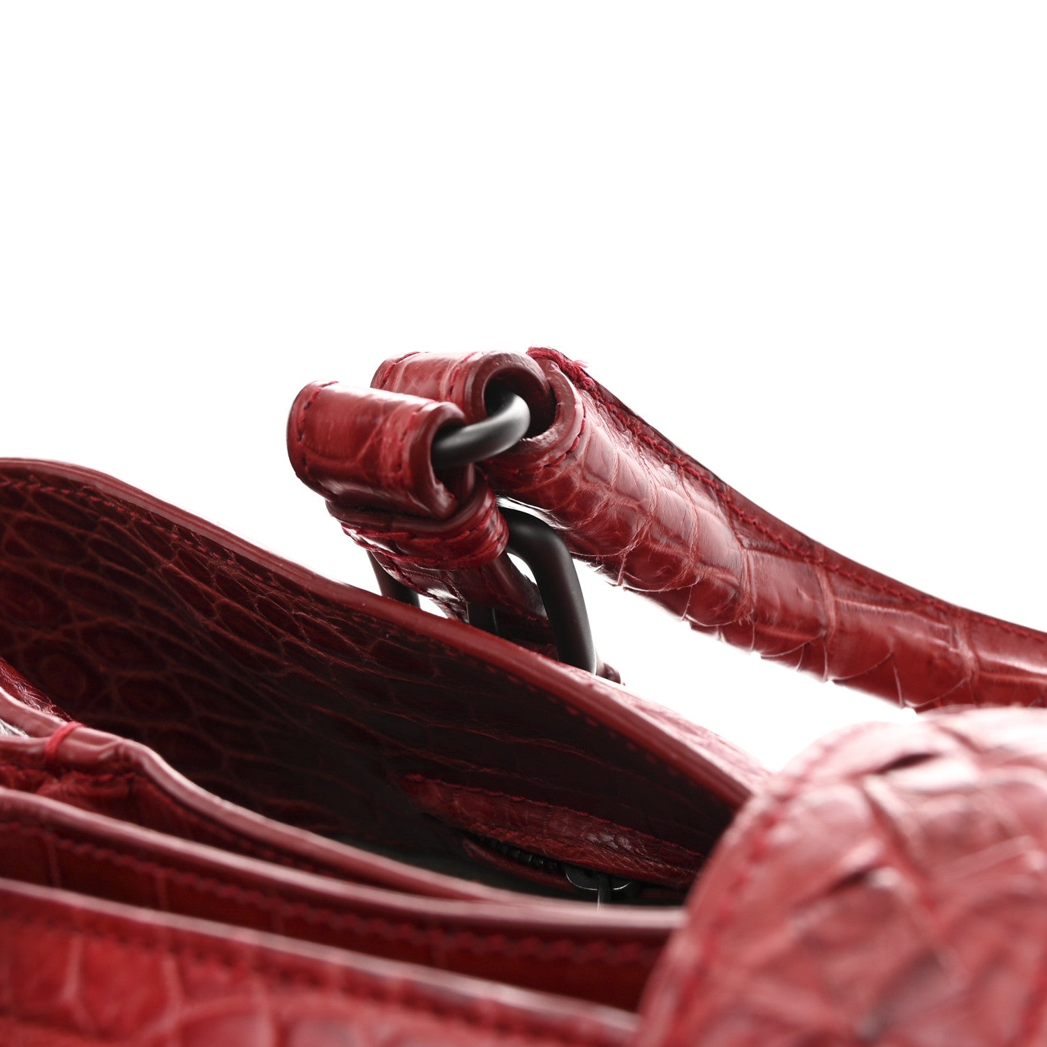 Bottega Veneta Soft Crocodile Fume Medium Roma Tote Blood 13 of 14
