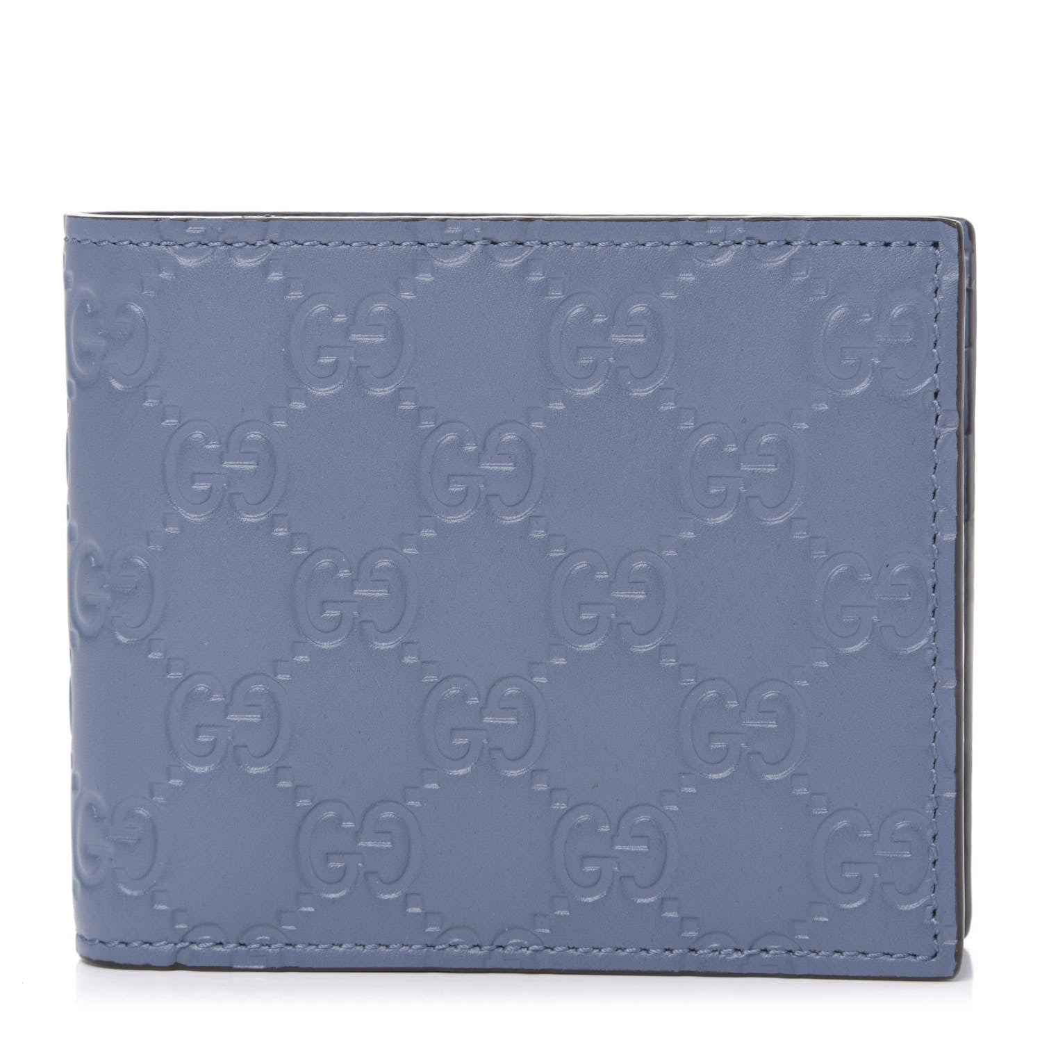 Gucci Guccissima Bi-Fold Wallet Blue 1 of 10