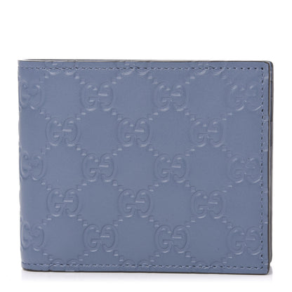 Gucci Guccissima Bi-Fold Wallet Blue 1 of 10