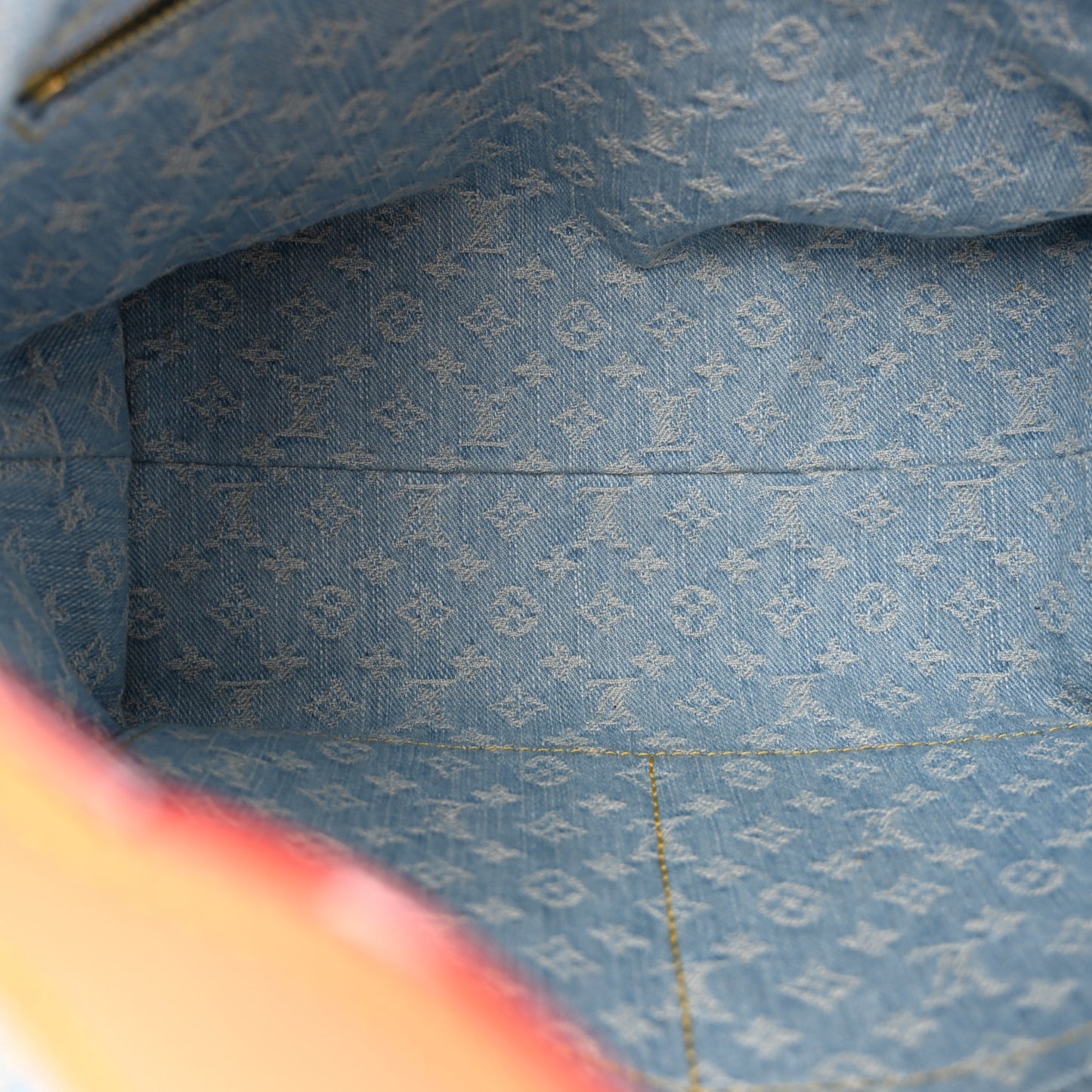 Monogram Denim CarryAll PM Sky Blue