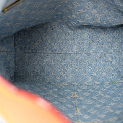 Louis Vuitton Monogram Denim CarryAll PM Sky Blue 6 of 10