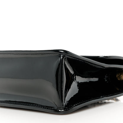 Chanel Patent Quilted Mini Graphic Catch Flap Black 11 of 11