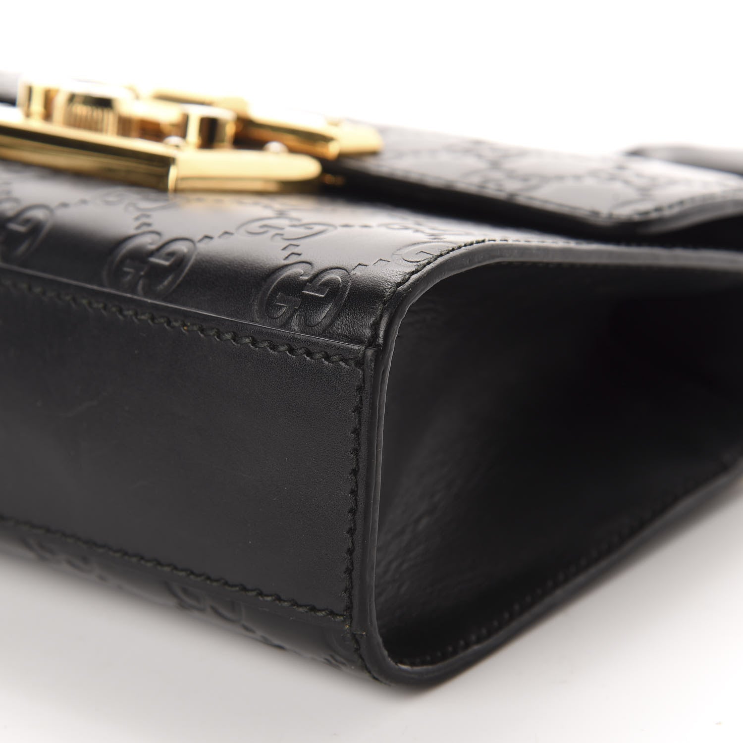 Gucci Guccissima Small Padlock Shoulder Bag Black 6 of 12
