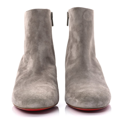 Christian Louboutin Veau Velours Turela 55 Ankle Boots 37 Fume 2 of 8