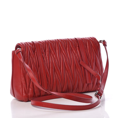 Miu Miu Nappa Matelasse Messenger Fuoco 3 of 11