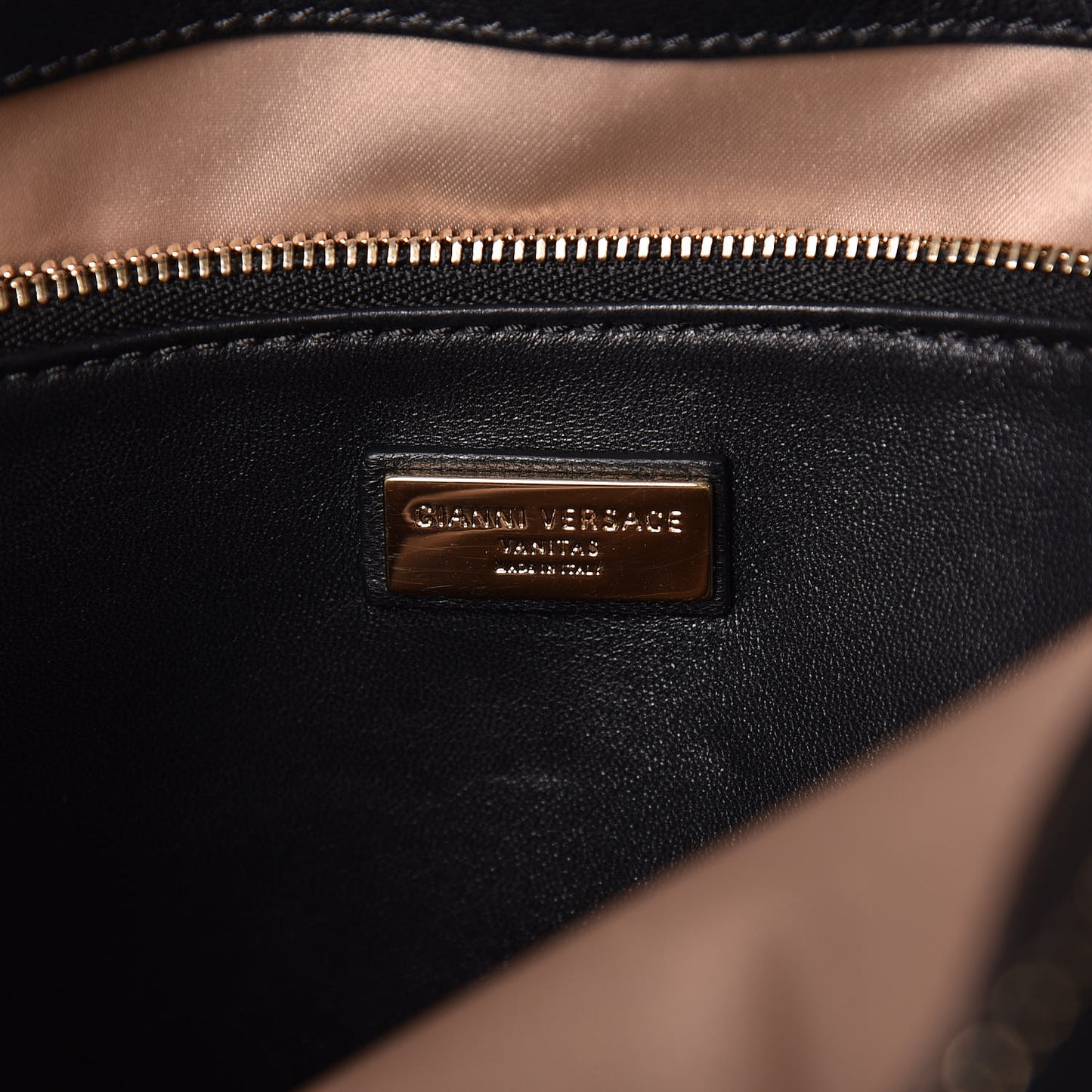Barocco Quilted Nappa Vanitas Bag Black