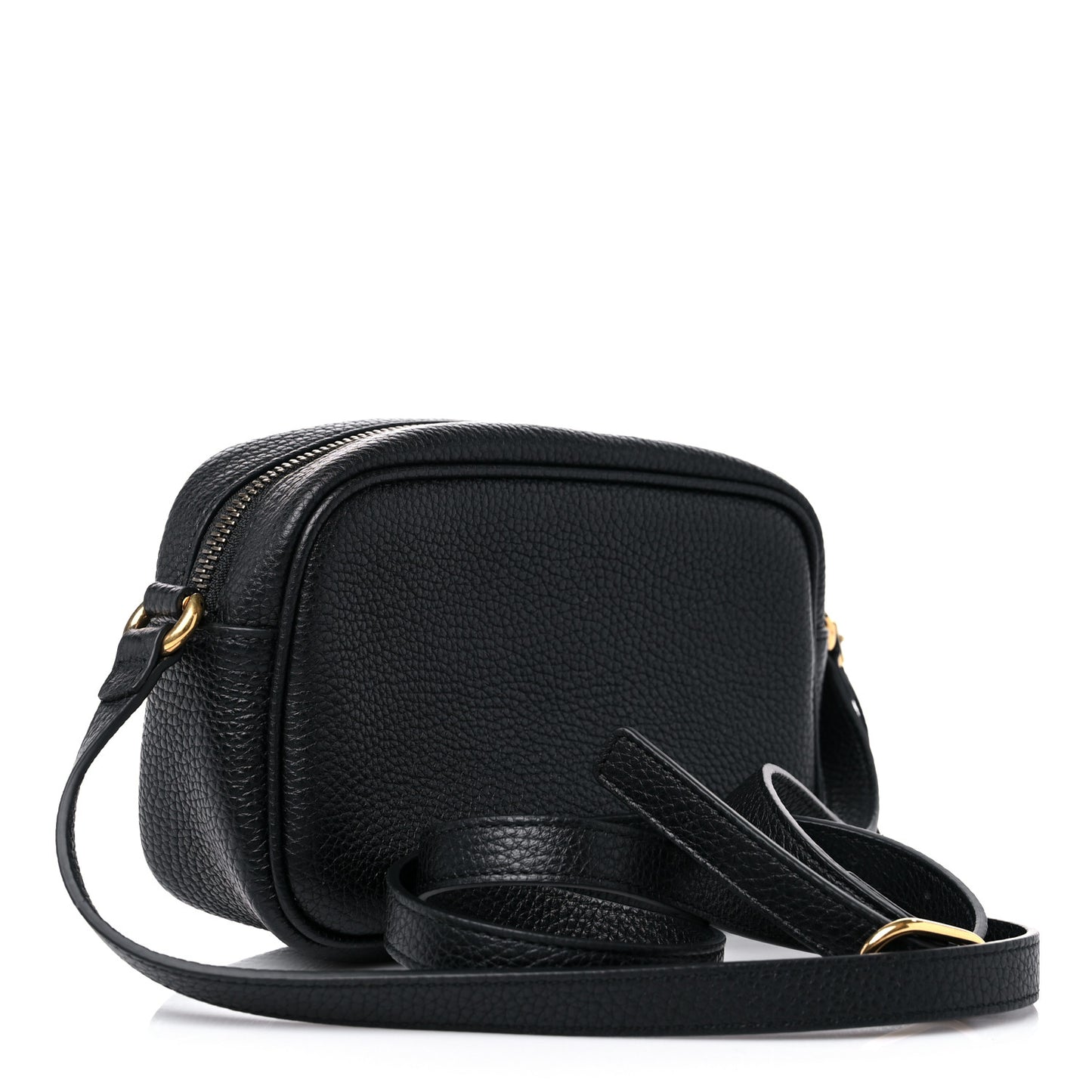 Pebbled Calfskin Mini Soho Disco Bag Black