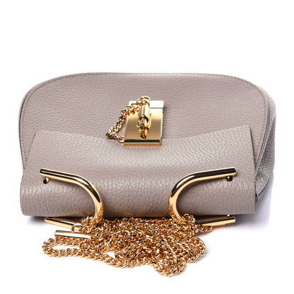 Chloe Grained Lambskin Mini Drew Shoulder Bag Motty Grey 10 of 11