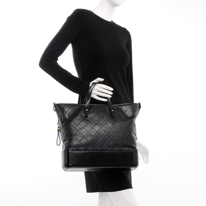 Chanel Calfskin Quilted Large Gabrielle Shopping Tote Black 3 of 8