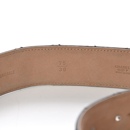 Chanel Aged Calfskin Quilted Reissue Belt 75 30 Black 10 of 11