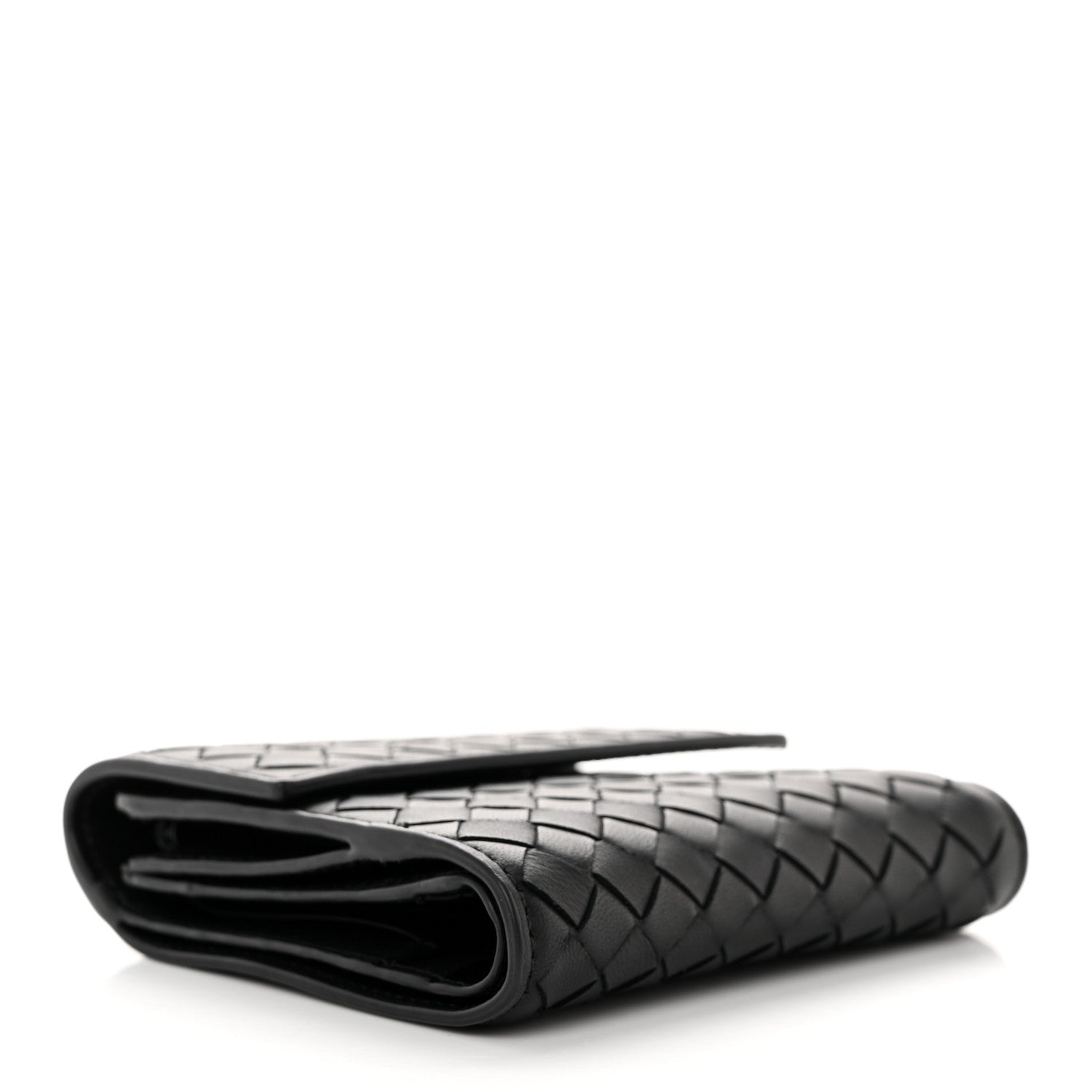 Bottega Veneta Nappa Intrecciato Trifold Wallet Black 4 of 10