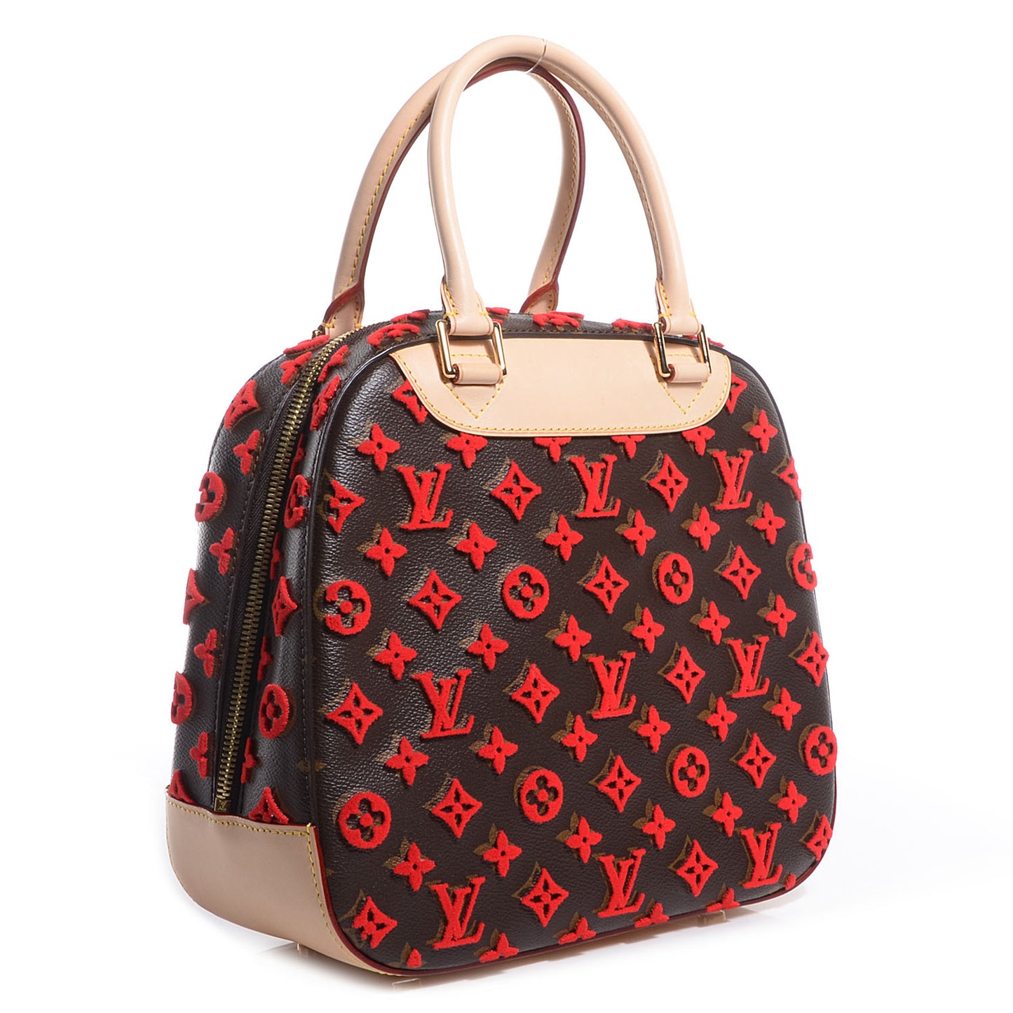Monogram Tuffetage Deauville Cube Red