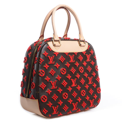 Louis Vuitton Monogram Tuffetage Deauville Cube Red 3 of 8