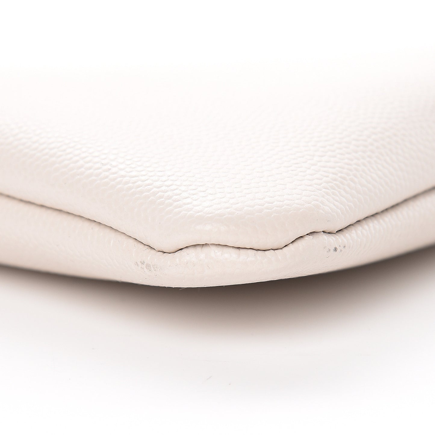 Caviar Studded Large Deauville Pouch Beige