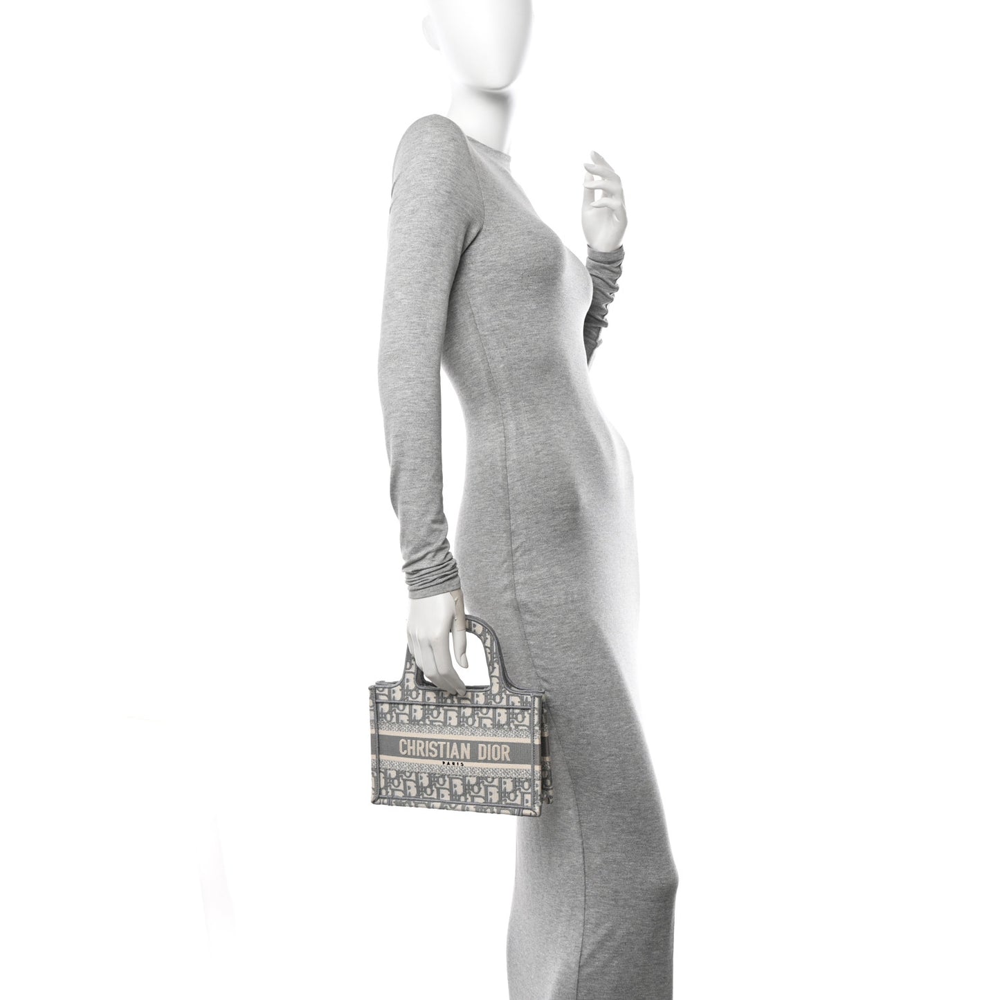 Oblique Mini Book Tote Grey Multicolor