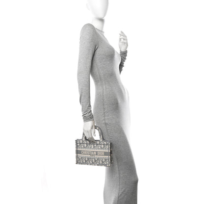 Christian Dior Oblique Mini Book Tote Grey Multicolor 2 of 11