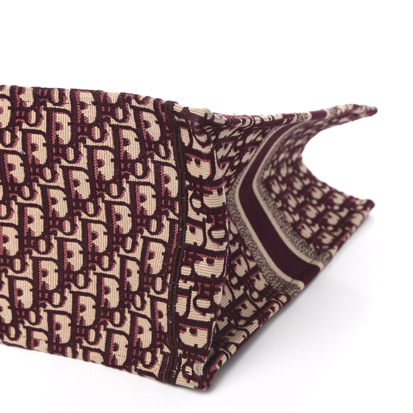Oblique Large Book Tote Burgundy Multicolor