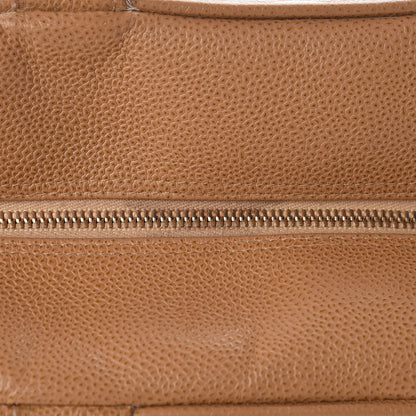 Chanel Caviar Quilted Large Bowler Bag Beige 19 of 21