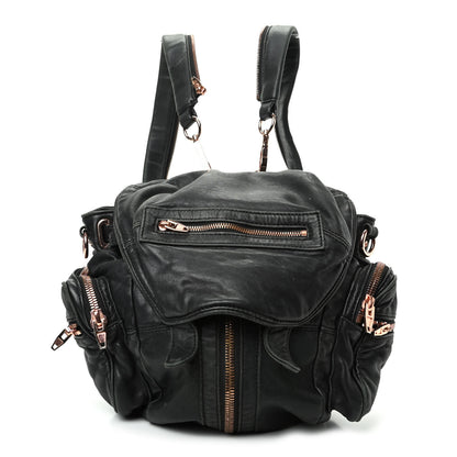 Alexander Wang Lambskin Mini Marti Backpack Washed Black Rose Gold Hardware 1 of 8
