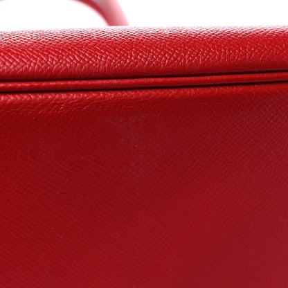 Hermes Epsom Candy Birkin 35 Rouge Casaque Bleu Thalassa 23 of 24