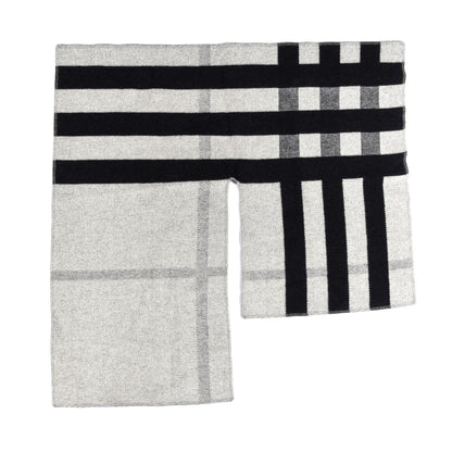 Burberry Cashmere Wool Mega Check Cape Scarf Scarf Grey 1 of 4