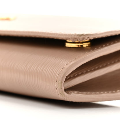 Prada Vitello Move Metal Oro Chain Wallet Cipria 9 of 9