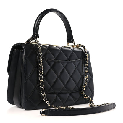 Chanel Lambskin Quilted Small Trendy CC Dual Handle Flap Bag Black 3 of 9