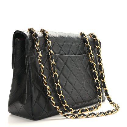 Chanel Lambskin Quilted XL Jumbo Single Flap Black 3 of 9