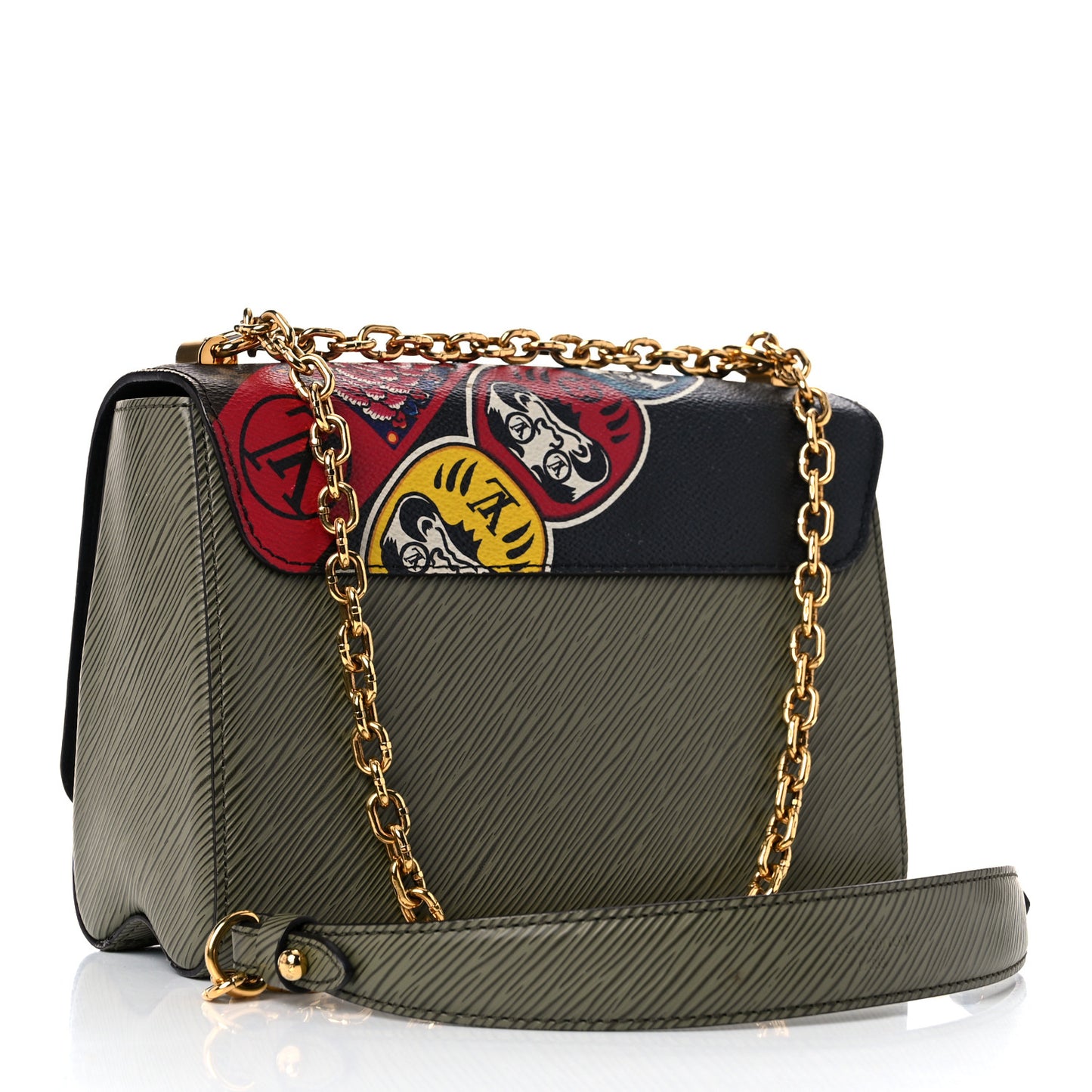 Epi Monogram Kabuki Twist Shoulder Bag MM Green
