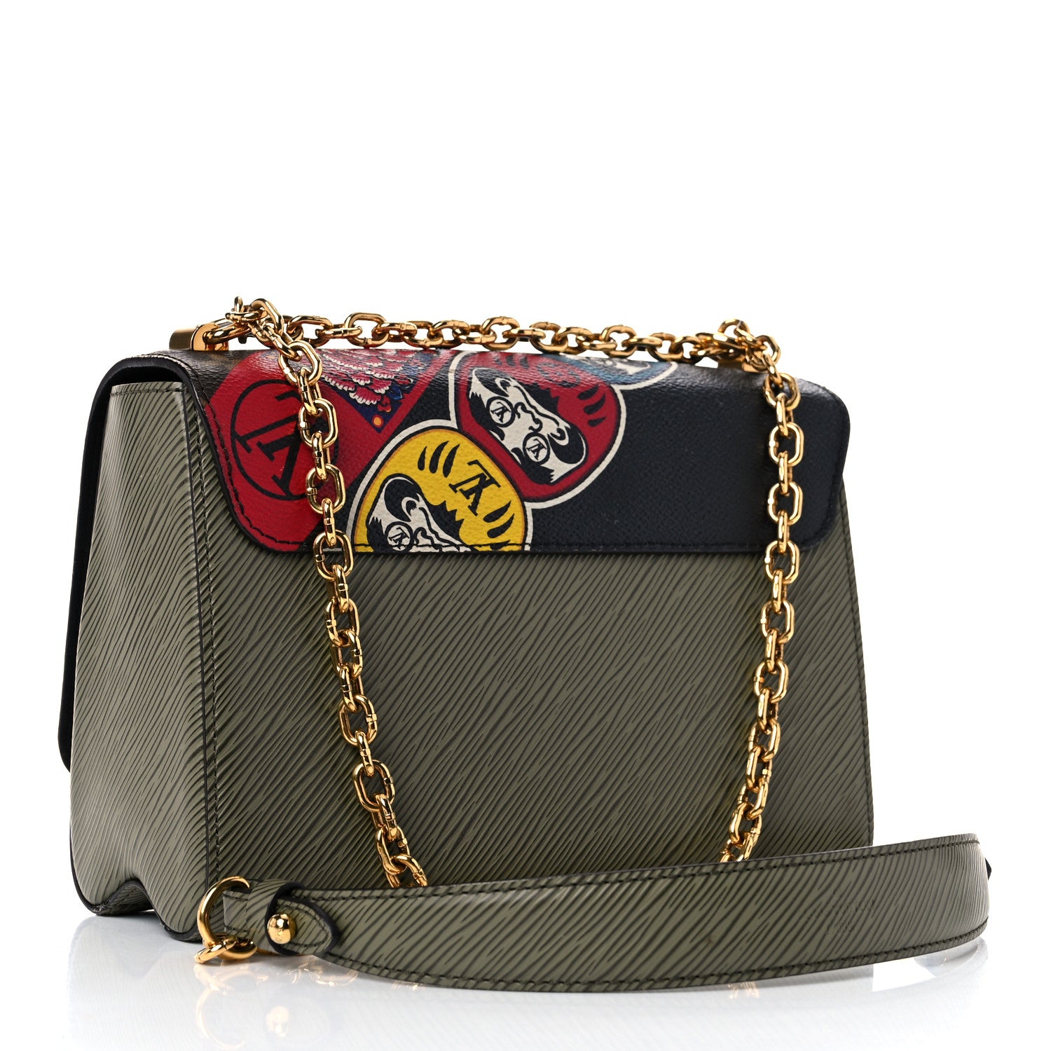 Louis Vuitton Epi Monogram Kabuki Twist Shoulder Bag MM Green 3 of 10